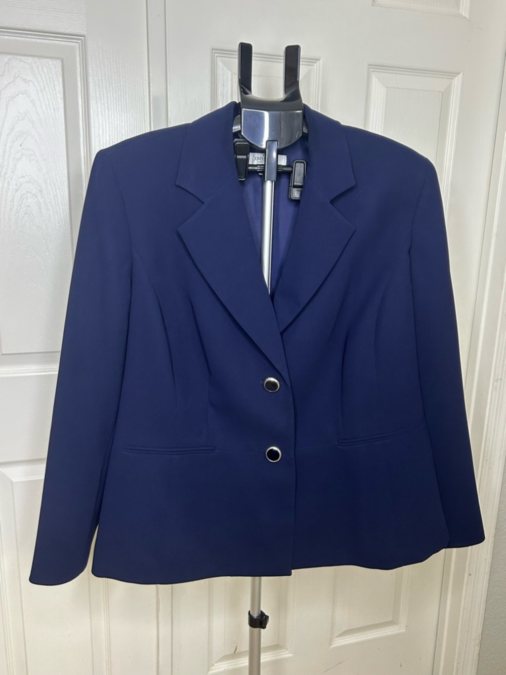 Jones Studio Navy Tailored Blazer Jacket